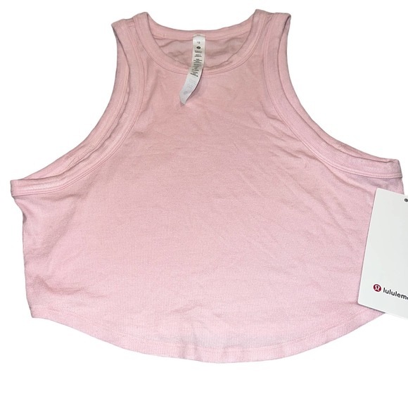 Lululemon Hold Tight Cropped Tank Top pink size 12 - Picture 2 of 4